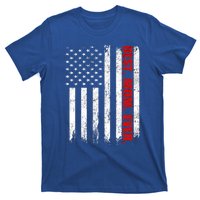 Best Firefighter Mom Ever With Usa Flag Red Line Gift T-Shirt