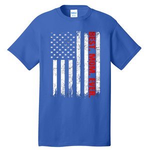 Best Firefighter Mom Ever With Usa Flag Red Line Gift Tall T-Shirt