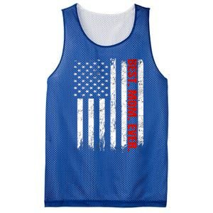 Best Firefighter Mom Ever With Usa Flag Red Line Gift Mesh Reversible Basketball Jersey Tank