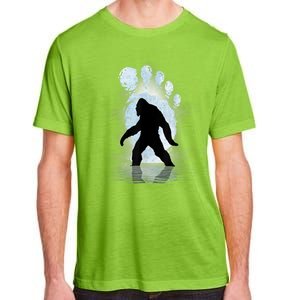 Bigfoot Footprint Moon Light Funny Sasquatch Adult ChromaSoft Performance T-Shirt