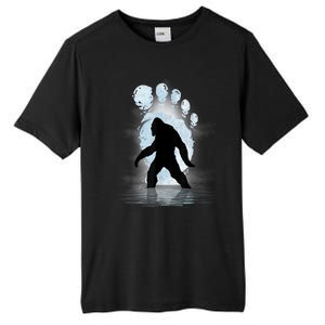 Bigfoot Footprint Moon Light Funny Sasquatch Tall Fusion ChromaSoft Performance T-Shirt