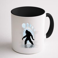 Bigfoot Footprint Moon Light Funny Sasquatch Mug