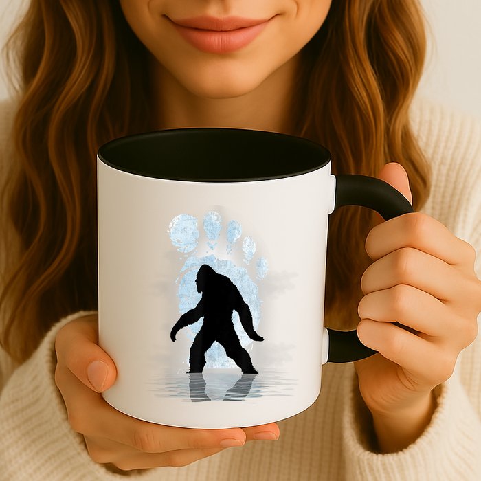Bigfoot Footprint Moon Light Funny Sasquatch Mug