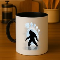 Bigfoot Footprint Moon Light Funny Sasquatch Mug