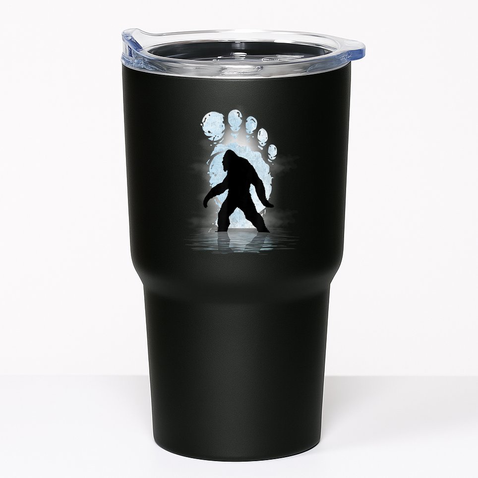 Bigfoot Footprint Moon Light Funny Sasquatch Tumbler