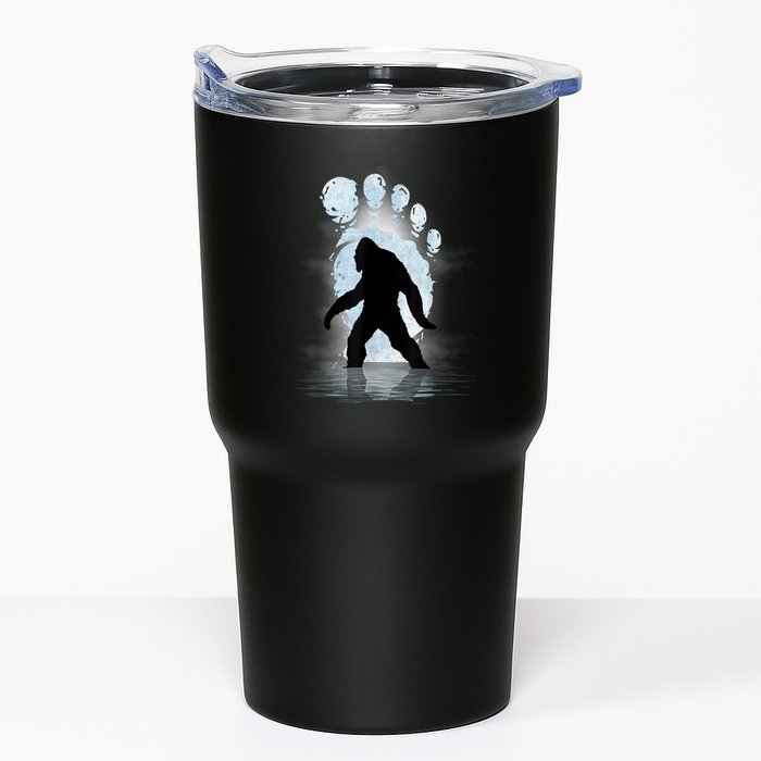 Bigfoot Footprint Moon Light Funny Sasquatch Tumbler