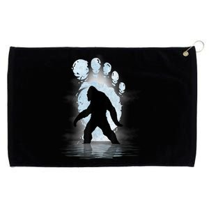 Bigfoot Footprint Moon Light Funny Sasquatch Grommeted Golf Towel