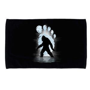 Bigfoot Footprint Moon Light Funny Sasquatch Microfiber Hand Towel