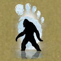 Bigfoot Footprint Moon Light Funny Sasquatch Garment-Dyed Women's Muscle Tee