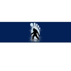 Bigfoot Footprint Moon Light Funny Sasquatch Bumper Sticker