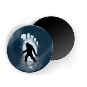 Bigfoot Footprint Moon Light Funny Sasquatch Magnet