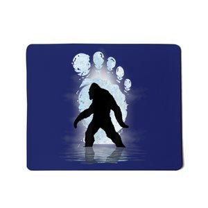 Bigfoot Footprint Moon Light Funny Sasquatch Mousepad