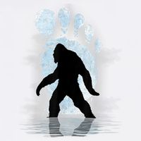 Bigfoot Footprint Moon Light Funny Sasquatch Garment-Dyed Sweatshirt