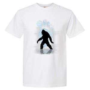 Bigfoot Footprint Moon Light Funny Sasquatch Garment-Dyed Heavyweight T-Shirt