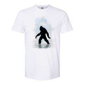 Bigfoot Footprint Moon Light Funny Sasquatch Softstyle CVC T-Shirt