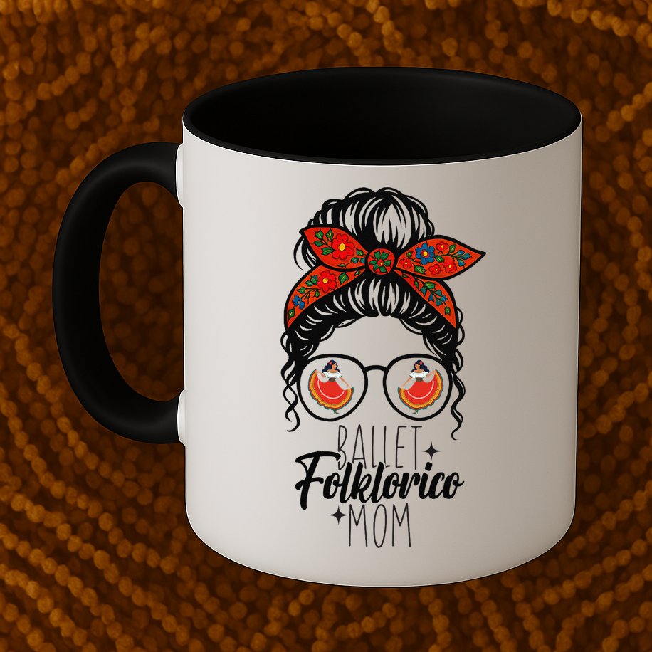 Ballet Folklorico Mom Messy Bun Mexican Dance Lover Mug