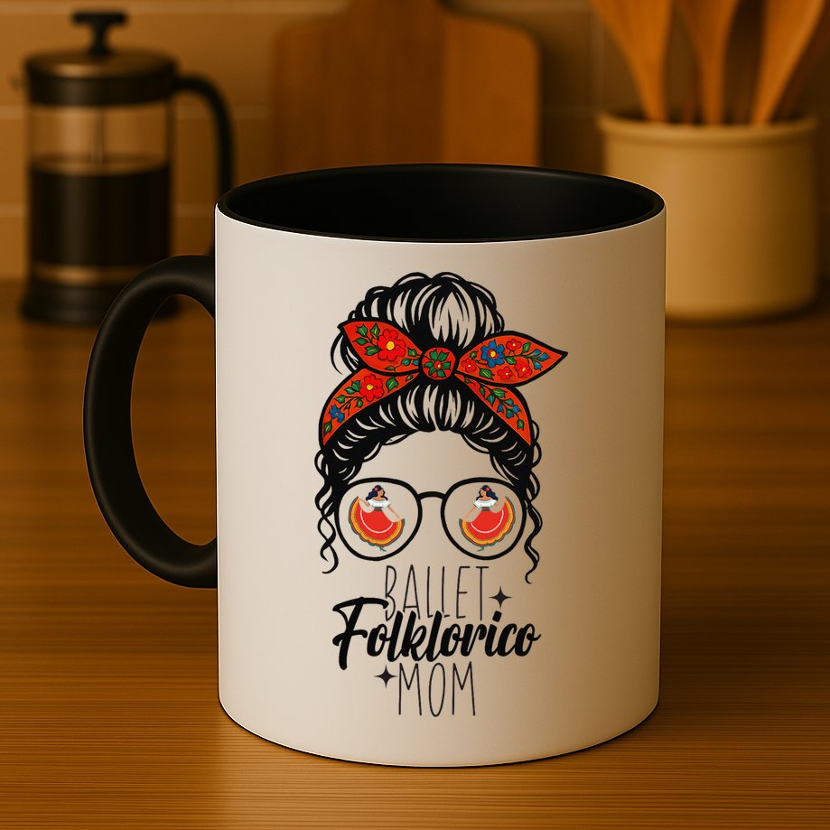 Ballet Folklorico Mom Messy Bun Mexican Dance Lover Mug