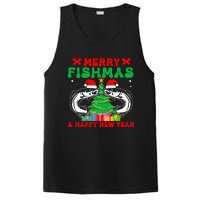 Bass Fishing Merry Fishmas And Happy New Year Christmas PosiCharge Competitor Tank