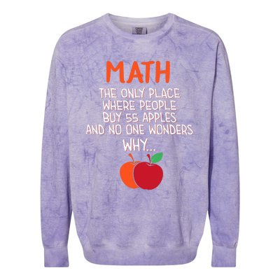 Best Funny Math Teacher Joke Humor Science Fun Math Pun Colorblast Crewneck Sweatshirt