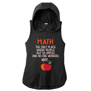 Best Funny Math Teacher Joke Humor Science Fun Math Pun Ladies PosiCharge Tri-Blend Wicking Draft Hoodie Tank