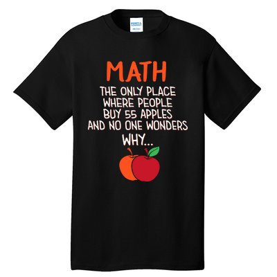 Best Funny Math Teacher Joke Humor Science Fun Math Pun Tall T-Shirt