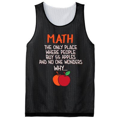 Best Funny Math Teacher Joke Humor Science Fun Math Pun Mesh Reversible Basketball Jersey Tank