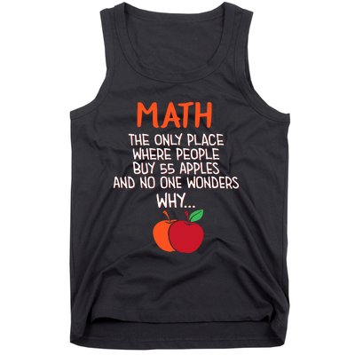 Best Funny Math Teacher Joke Humor Science Fun Math Pun Tank Top