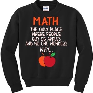 Best Funny Math Teacher Joke Humor Science Fun Math Pun Kids Sweatshirt