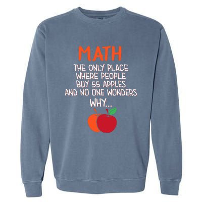 Best Funny Math Teacher Joke Humor Science Fun Math Pun Garment-Dyed Sweatshirt