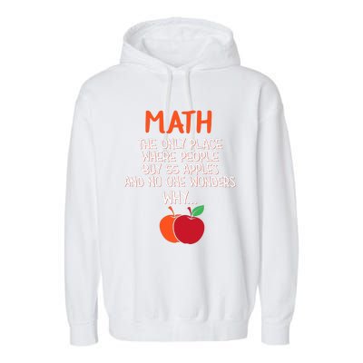 Best Funny Math Teacher Joke Humor Science Fun Math Pun Garment-Dyed Fleece Hoodie