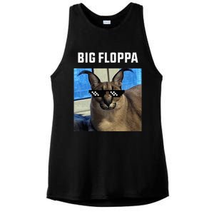 Big Floppa Meme Cat Ladies PosiCharge Tri-Blend Wicking Tank