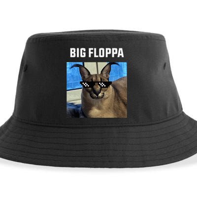 Big Floppa Meme Cat Sustainable Bucket Hat