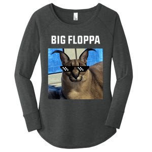 Big Floppa Meme Cat Women's Perfect Tri Tunic Long Sleeve Shirt