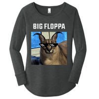 Big Floppa Meme Cat Women's Perfect Tri Tunic Long Sleeve Shirt