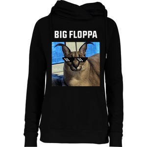 Big Floppa Meme Cat Womens Funnel Neck Pullover Hood