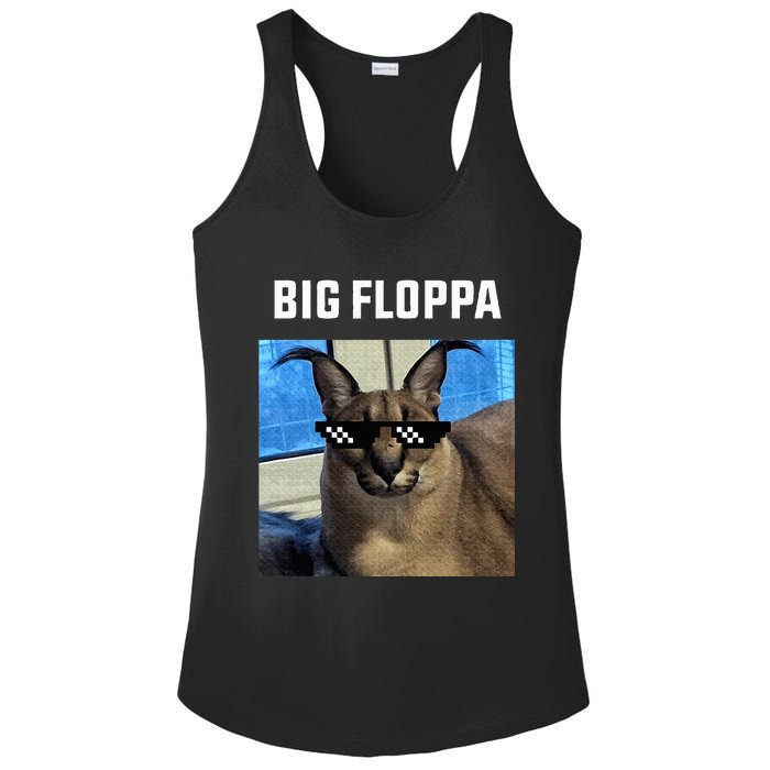 Big Floppa Meme Cat Ladies PosiCharge Competitor Racerback Tank