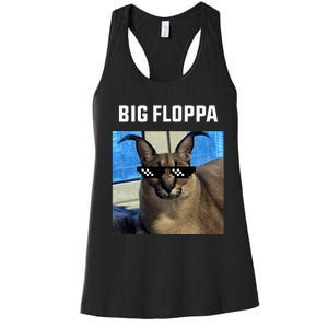 Big Floppa Meme Cat Women's Racerback Tank