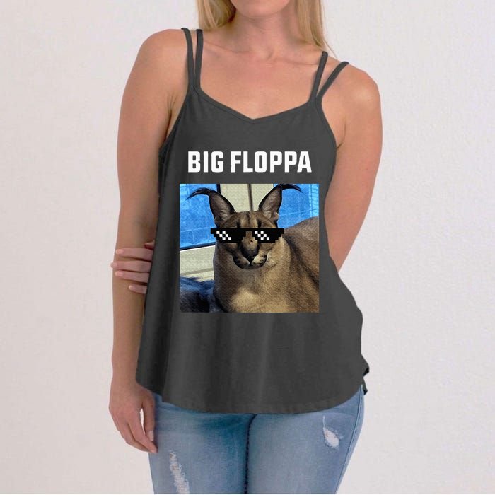 Big Floppa Meme Cat Women's Strappy Tank