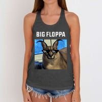 Big Floppa Meme Cat Women's Knotted Racerback Tank