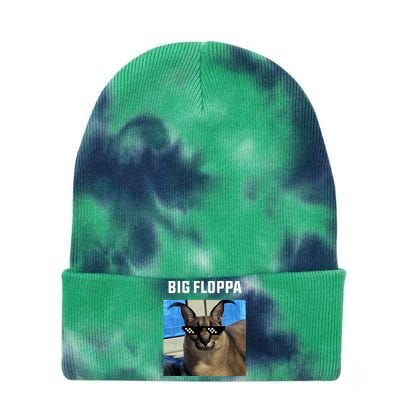 Big Floppa Meme Cat Tie Dye 12in Knit Beanie