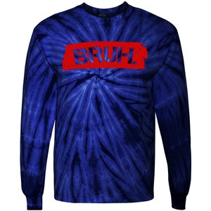 Bruh Funny Meme Tie-Dye Long Sleeve Shirt