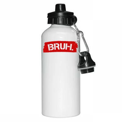 Bruh Funny Meme Aluminum Water Bottle 