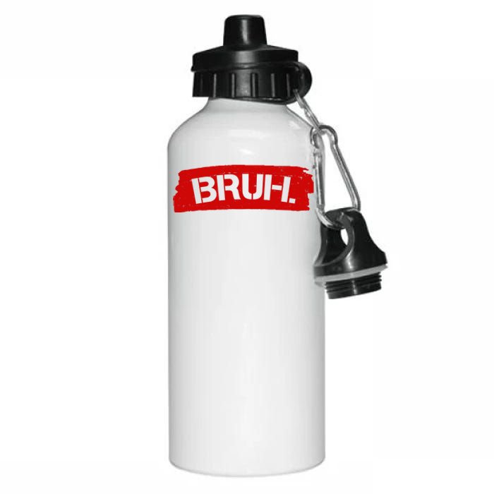 Bruh Funny Meme Aluminum Water Bottle