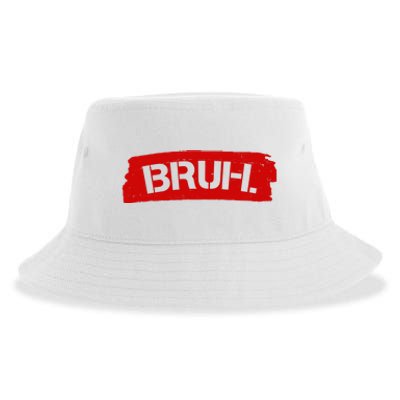 Bruh Funny Meme Sustainable Bucket Hat