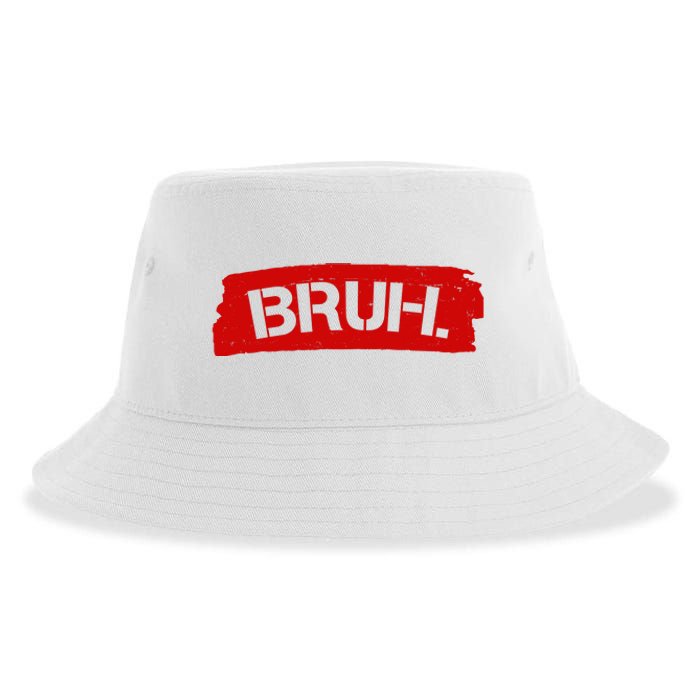 Bruh Funny Meme Sustainable Bucket Hat