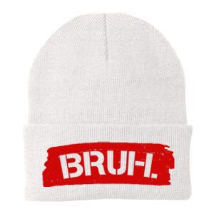 Bruh Funny Meme Knit Cap Winter Beanie