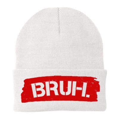 Bruh Funny Meme Knit Cap Winter Beanie