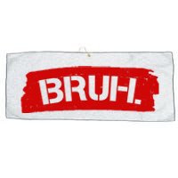 Bruh Funny Meme Large Microfiber Waffle Golf Towel