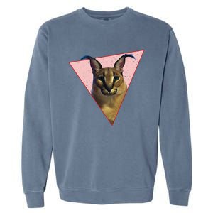 Big Floppa Meme Funny Cat Garment-Dyed Sweatshirt