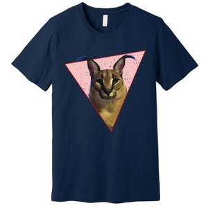 Big Floppa Meme Funny Cat Premium T-Shirt